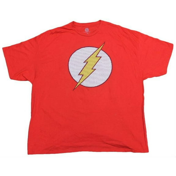 The Flash Men's Tee T-Shirt Super Hero DC Comics Marvel Justice League (Red - M)