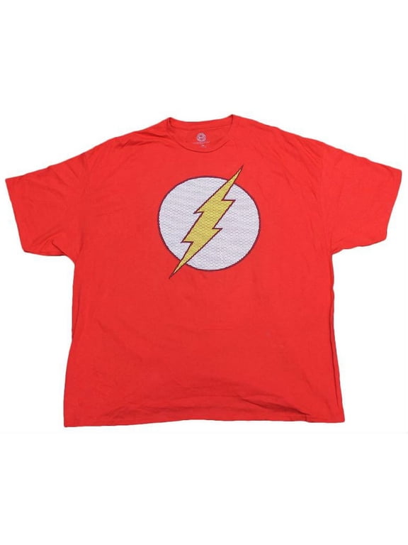 The Flash Men's Tee T-Shirt Super Hero DC Comics Marvel Justice League (Red - M)