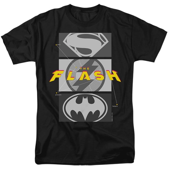 The Flash Movie Batman Supergirl Trio of Symbols Unisex Adult T Shirt