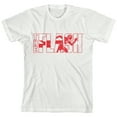 thumbnail image 1 of The Flash Movie Character In Name Text Boy's White T-shirt-Large, 1 of 4