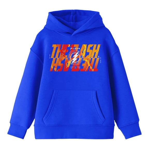 The Flash Movie Clipping Image Youth Boys Royal Blue Hoodie-Large