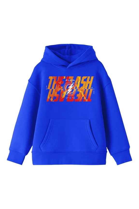 The Flash Movie Clipping Image Youth Boys Royal Blue Hoodie-Medium