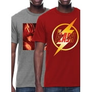 The Flash Movie Icon Bundle, Men's Short Sleeve Graphic T-Shirts, 2 Pack, Sizes SM-3XL