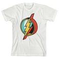 thumbnail image 1 of The Flash Multi-Colored Logo Toddler Boy's White Graphic Tee-3T, 1 of 2