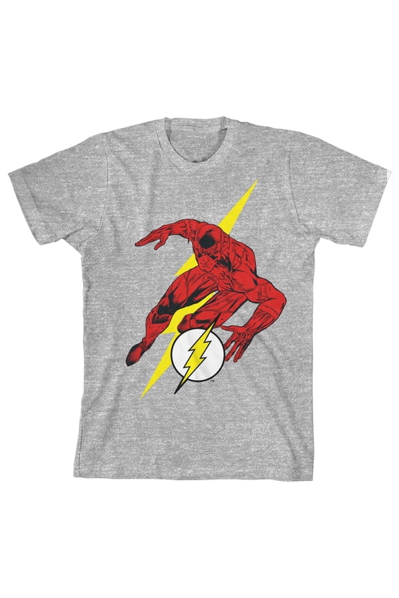 The Flash Multiple Flash Boy's Athletic Heather T-shirt
-XS