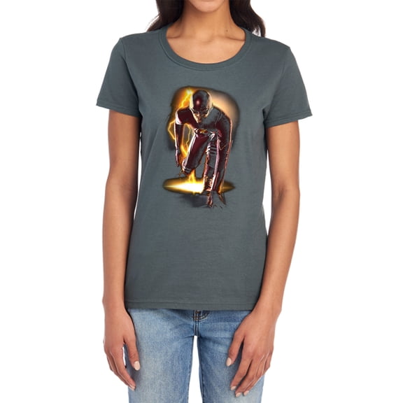 The Flash Ready Women's T Shirt, Charcoal, Large
