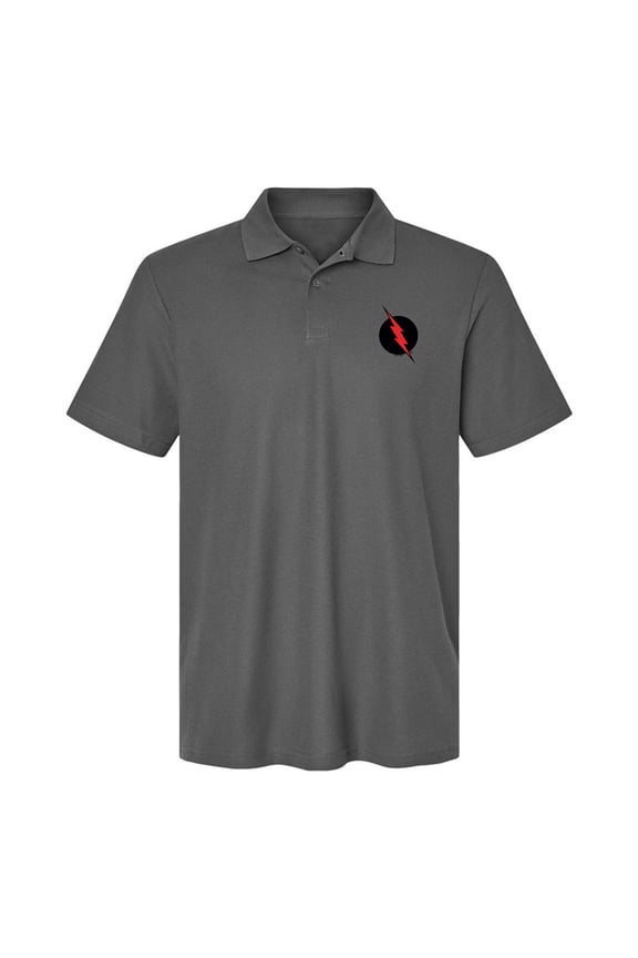 The Flash Reverse Flash Logo Cotton Polo Shirt, Charcoal, Small