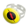 thumbnail image 1 of The Flash Reverse Flash Logo Silver Plated Adjustable Novelty Ring, 1 of 4