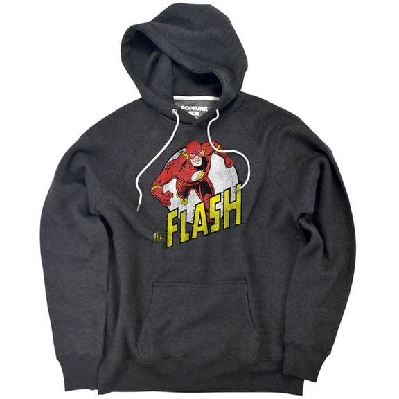 The Flash Run Flash Run Unisex Adult Slim Fit Pull-Over Heather Hoodie, Athletic Heather, Small