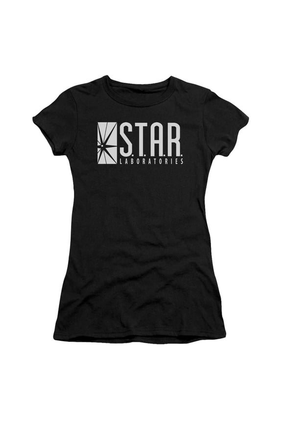 The Flash - S.T.A.R. - Juniors Teen Girls Cap Sleeve Shirt - X-Large