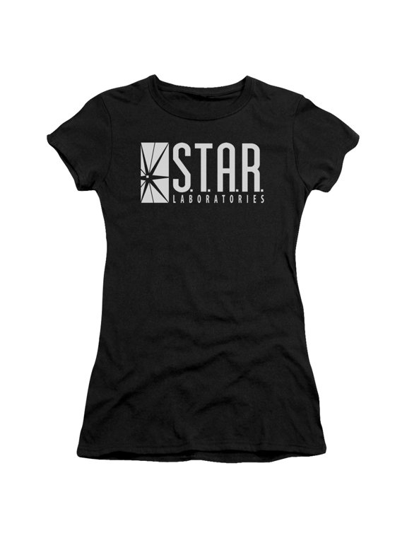 The Flash - S.T.A.R. - Juniors Teen Girls Cap Sleeve Shirt - X-Large