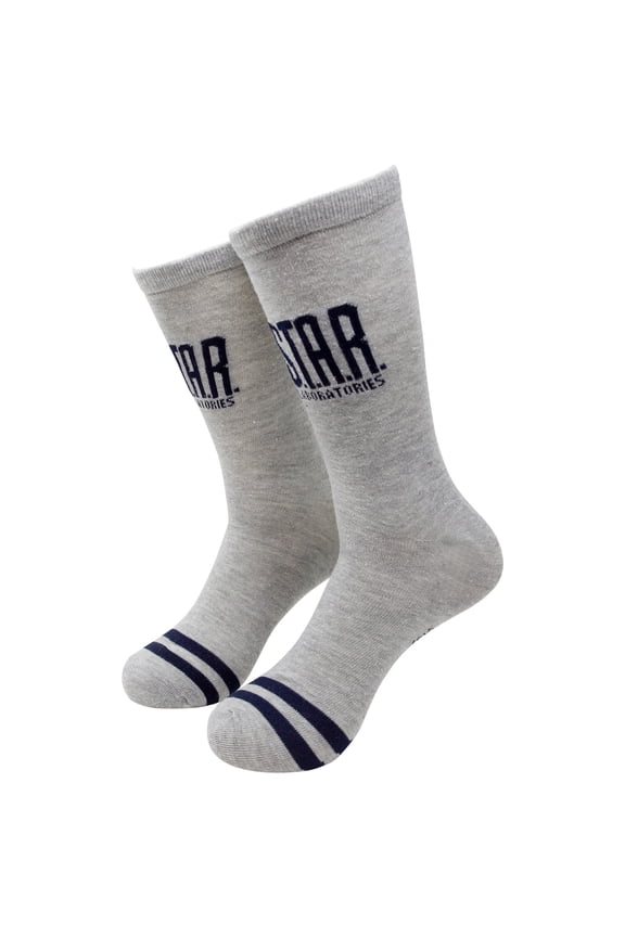 The Flash S.T.A.R. Labs Grey Crew Socks