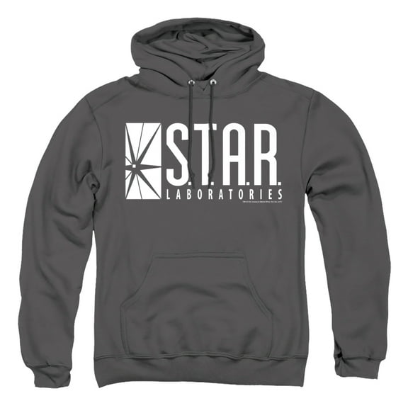 The Flash S.T.A.R. Unisex Adult Pull-Over Heather Hoodie, 3X-Large, Charcoal