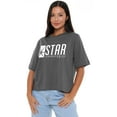 thumbnail image 1 of The Flash S.T.A.R. Women's Boxy Cropped T-Shirt Casual Graphic Tee, 1 of 6