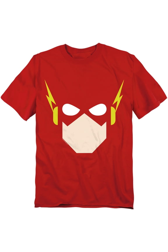 The Flash Simple Face Unisex Adult T Shirt (Large) Red