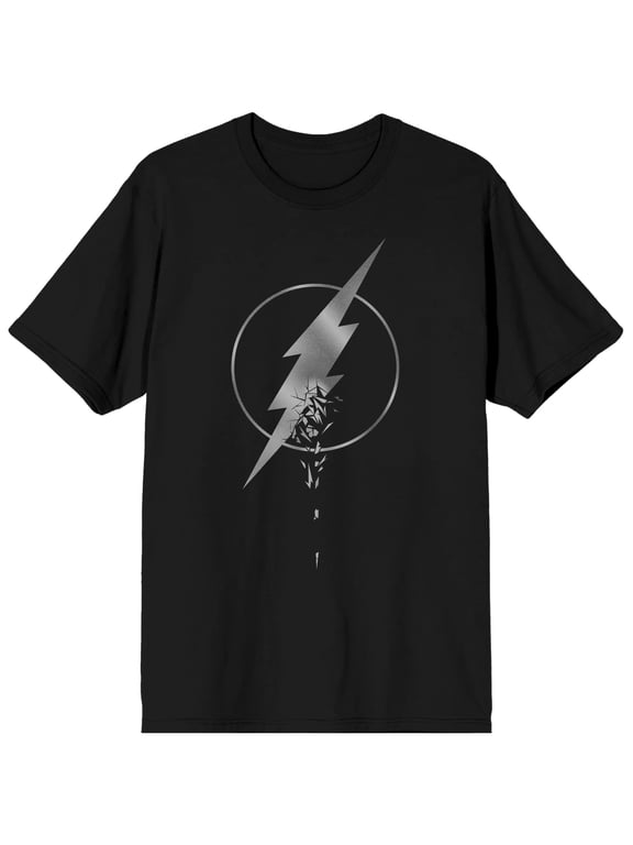 The Flash Speedster Zoom Logo Men's Black Graphic Tee-4XL