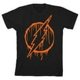 thumbnail image 1 of The Flash Sponge Logo Boy's Black T-shirt-L, 1 of 4