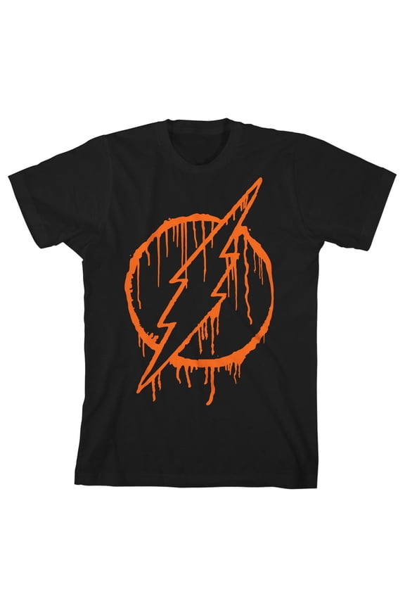 The Flash Sponge Logo Boy's Black T-shirt-S