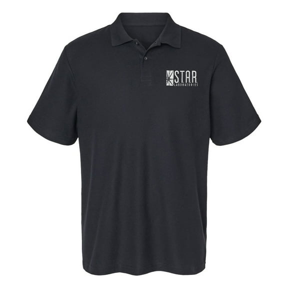 The Flash Star Labs Logo Cotton Polo Shirt, Black, Medium