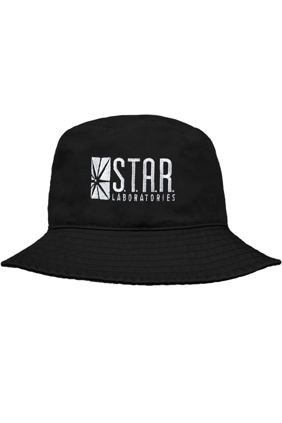 The Flash Star Labs Logo Officially Licensed Bucket Hat Unisex for Men & Women, Black