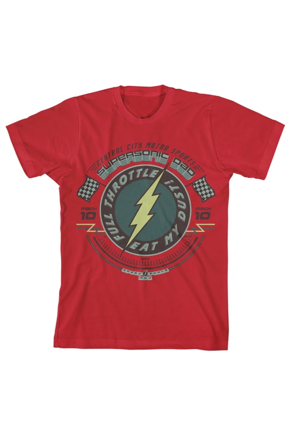 The Flash Supersonic Speed Force Youth Red Graphic Tee-S