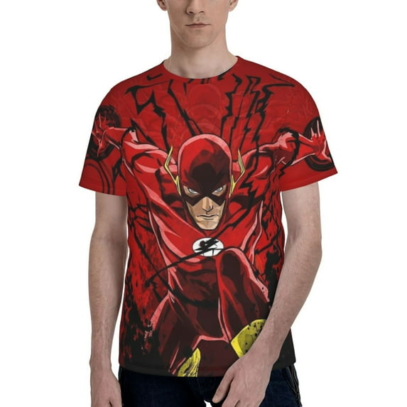 The Flash T Shirt 3d Printed Crewneck Graphic Short Sleeve Tees For Mens