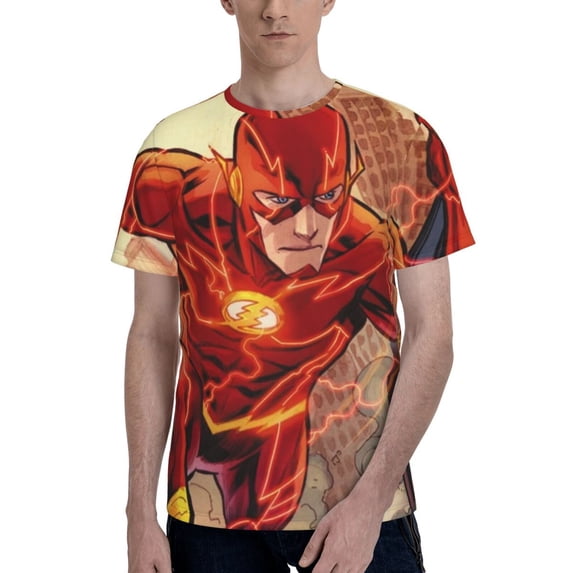 The Flash T Shirt 3d Printed Crewneck Graphic Short Sleeve Tees For Mens