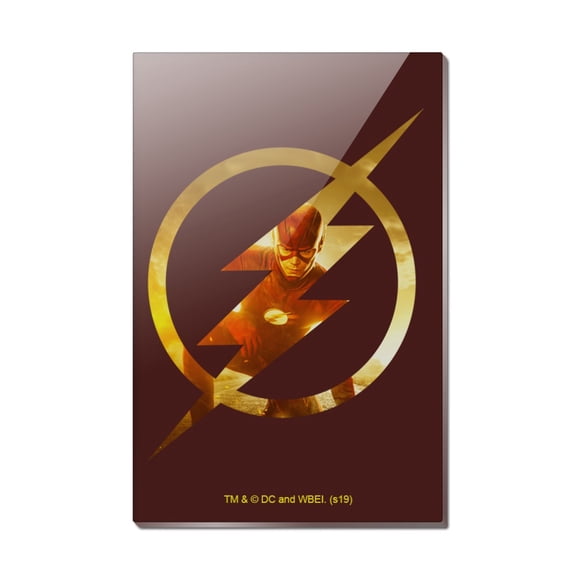The Flash TV Series Flash in Logo Rectangle Acrylic Fridge Refrigerator Magnet