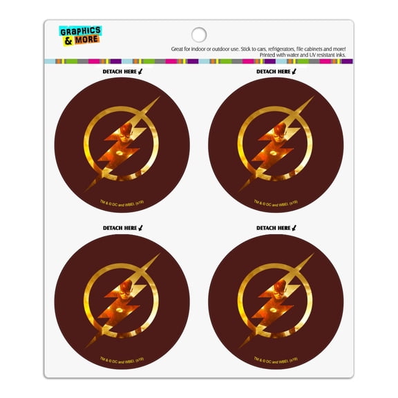 The Flash TV Series Flash in Logo Refrigerator Fridge Locker Vinyl Circle Magnet Set