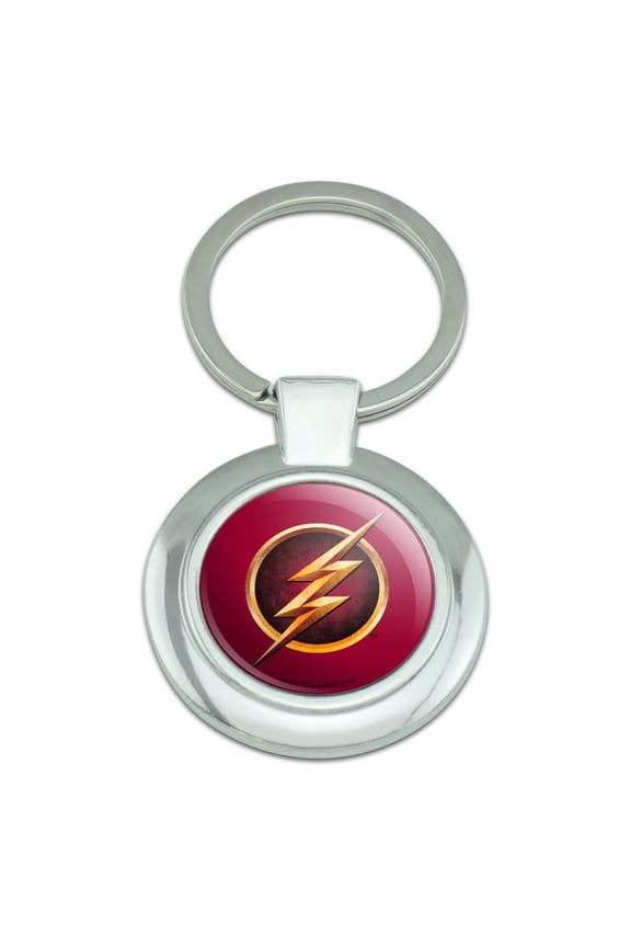 TV Series Logo Keychain Classy Round Chrome Plated Metal