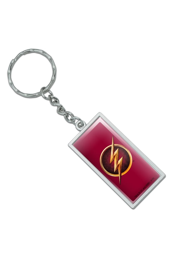 TV Series Logo Rectangle Keychain in Chrome Plated Metal
