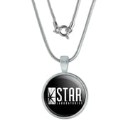 The Flash TV Series STAR Labs Logo 0.75" Pendant with Sterling Silver Plated Chain