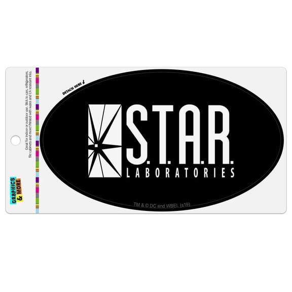 The Flash TV Series STAR Labs Logo Automotive Car Refrigerator Locker Vinyl Euro Oval Magnet