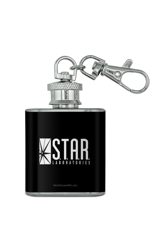 The Flash TV Series STAR Labs Logo Stainless Steel 1oz Mini Flask Key Chain