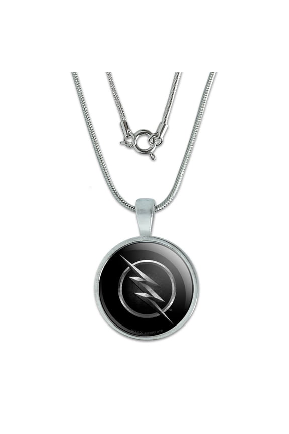 The Flash TV Series Zoom Logo 0.75" Pendant with Sterling Silver Plated Chain