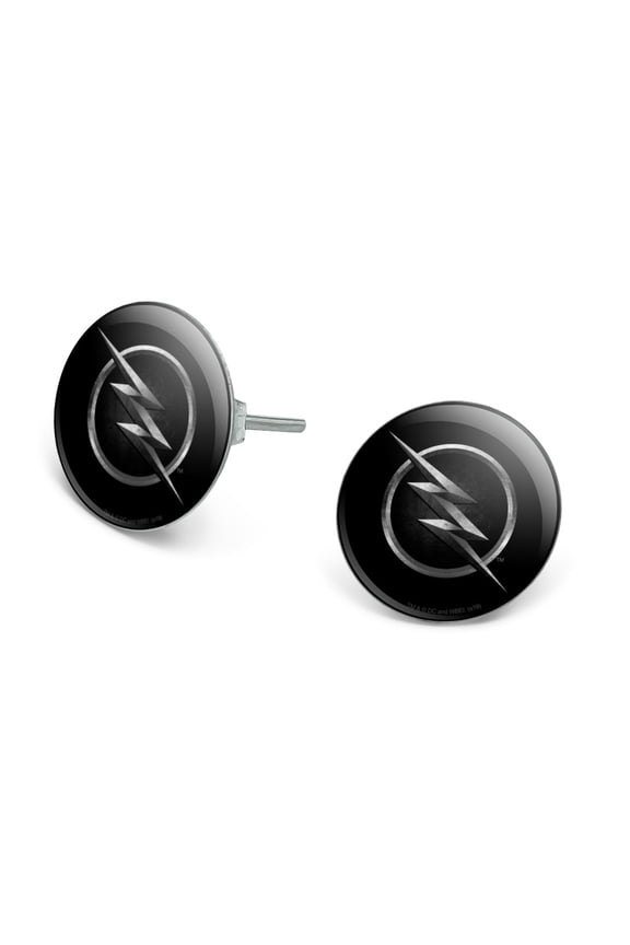 The Flash TV Series Zoom Logo Novelty Silver Plated Stud Earrings