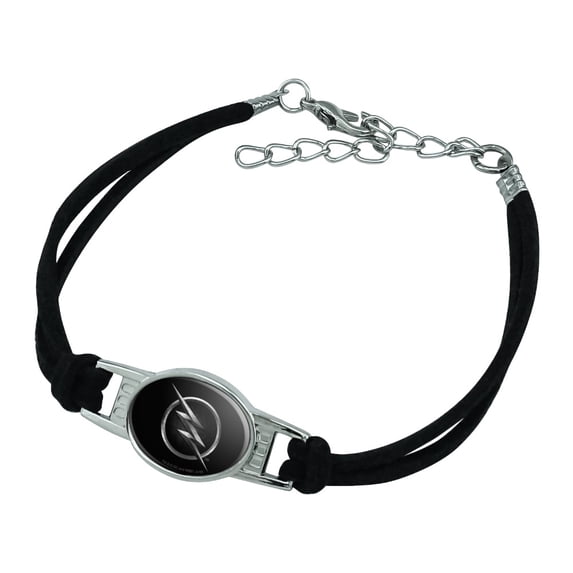 The Flash TV Series Zoom Logo Novelty Suede Leather Metal Bracelet