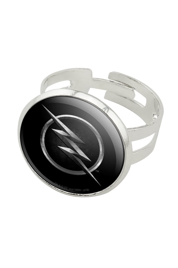 The Flash TV Series Zoom Logo Silver Plated Adjustable Novelty Ring