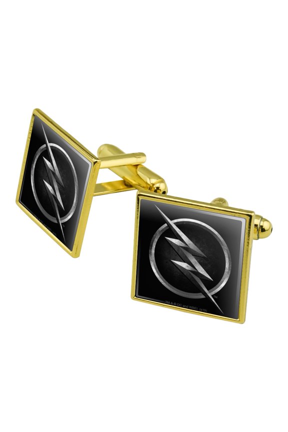 The Flash TV Series Zoom Logo Square Cufflink Set - Silver or Gold