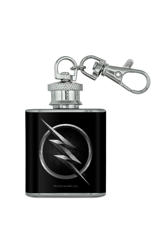 The Flash TV Series Zoom Logo Stainless Steel 1oz Mini Flask Key Chain