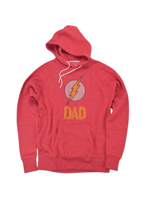 The Flash The Flash Dad Official Premium Ultrasoft Tri-Blend Hoodie (2X-Large) Red