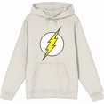 thumbnail image 1 of The Flash Thunderbolt Logo Adult Sand Long Sleeve Hoodie-3XL, 1 of 3