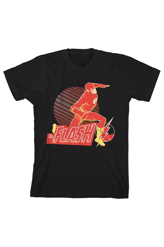 The Flash Vintage Character Toddler Boy's Black Graphic Tee-2T