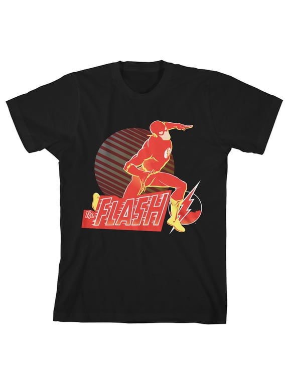 The Flash Vintage Character Toddler Boy's Black Graphic Tee-2T