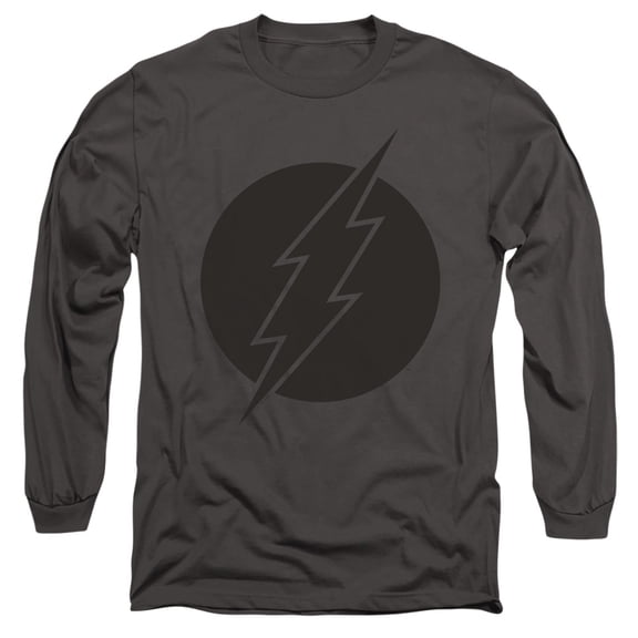 The Flash Vintage Flash Unisex Adult Long-Sleeve T Shirt,Charcoal, Large