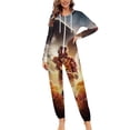 thumbnail image 1 of The Flash Women Men Pajamas Zipper Onesie Jumpsuit Hooded One Piece Sleepwear, 1 of 8