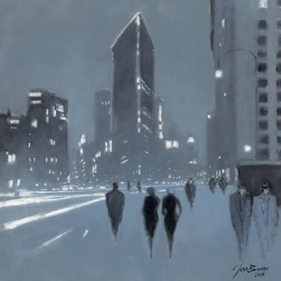 The Flatiron Building New York Canvas Art - Jon Barker (24 x 24)