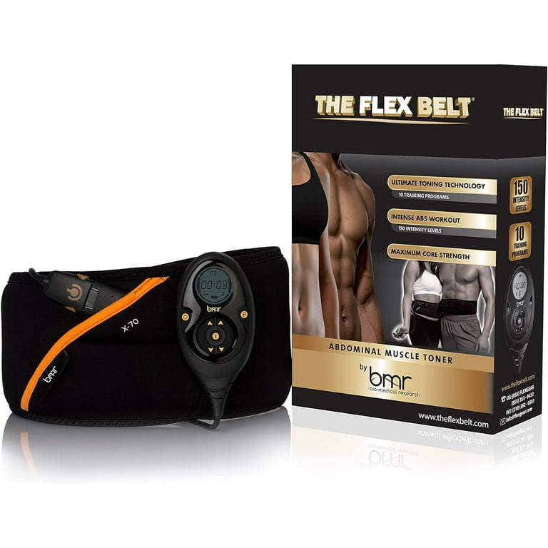 The Flex Belt 正規品 フレックスベルト EMSトレーニング機器 The Flex Belt Abdominal Muscle Toner , Black, 24