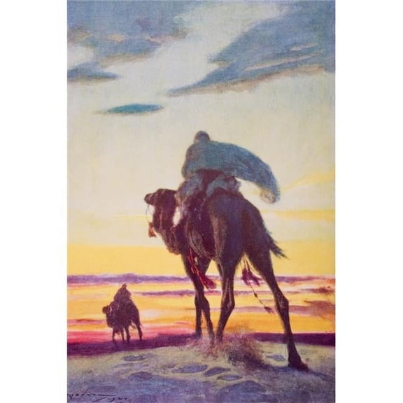 The Flight of Muhammad To Medina by A. C. Michael From The Book The Outline Poster Print - 24 x 36
