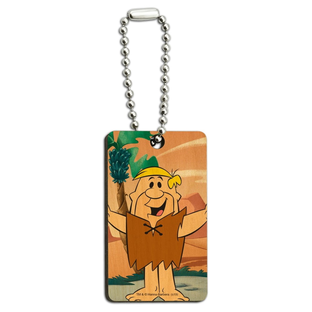 The Flintstones Barney Character Wood Wooden Rectangle Keychain Key ...